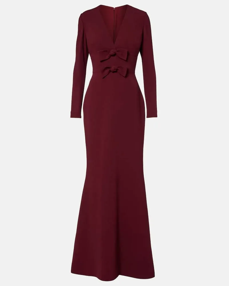 Elie Saab Robe aus Cady Burgunderrot