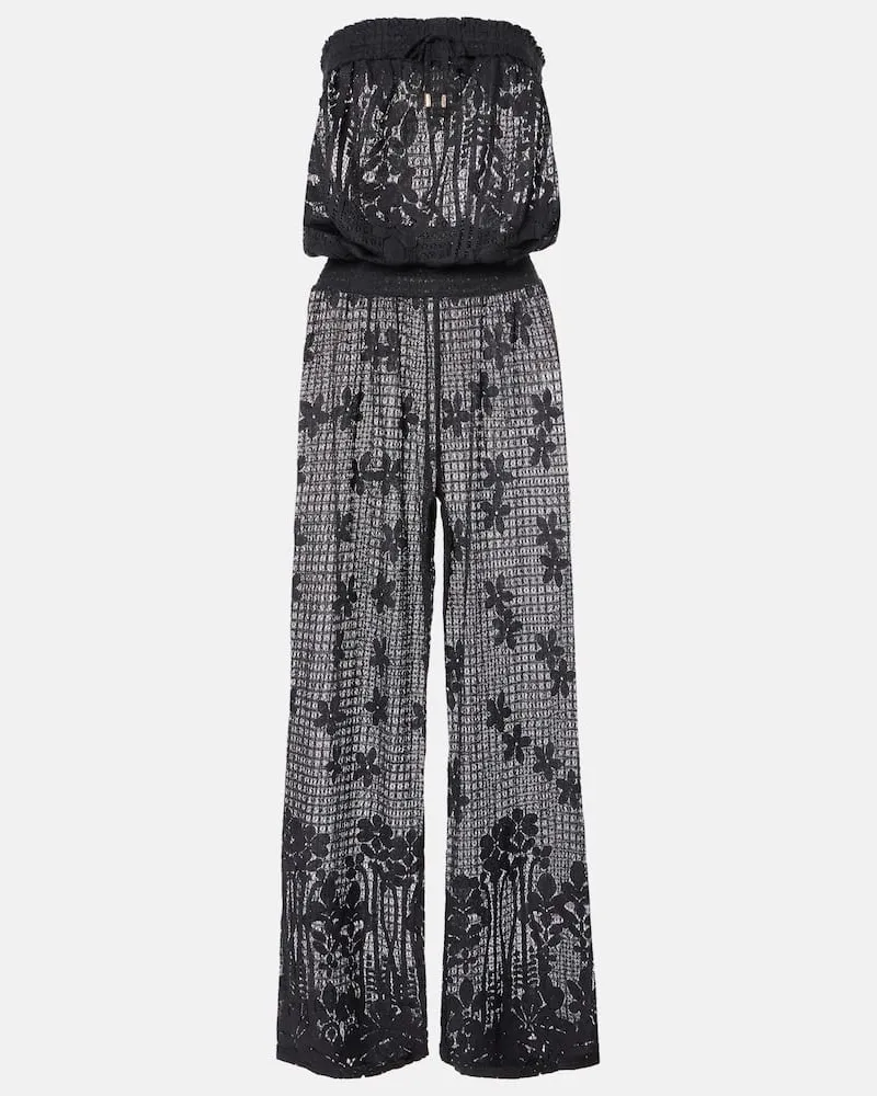 Melissa Odabash Jumpsuit Viv aus einem Baumwollgemisch Schwarz