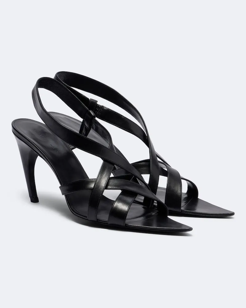 KHAITE Slingback-Sandalen Sadie aus Leder Schwarz