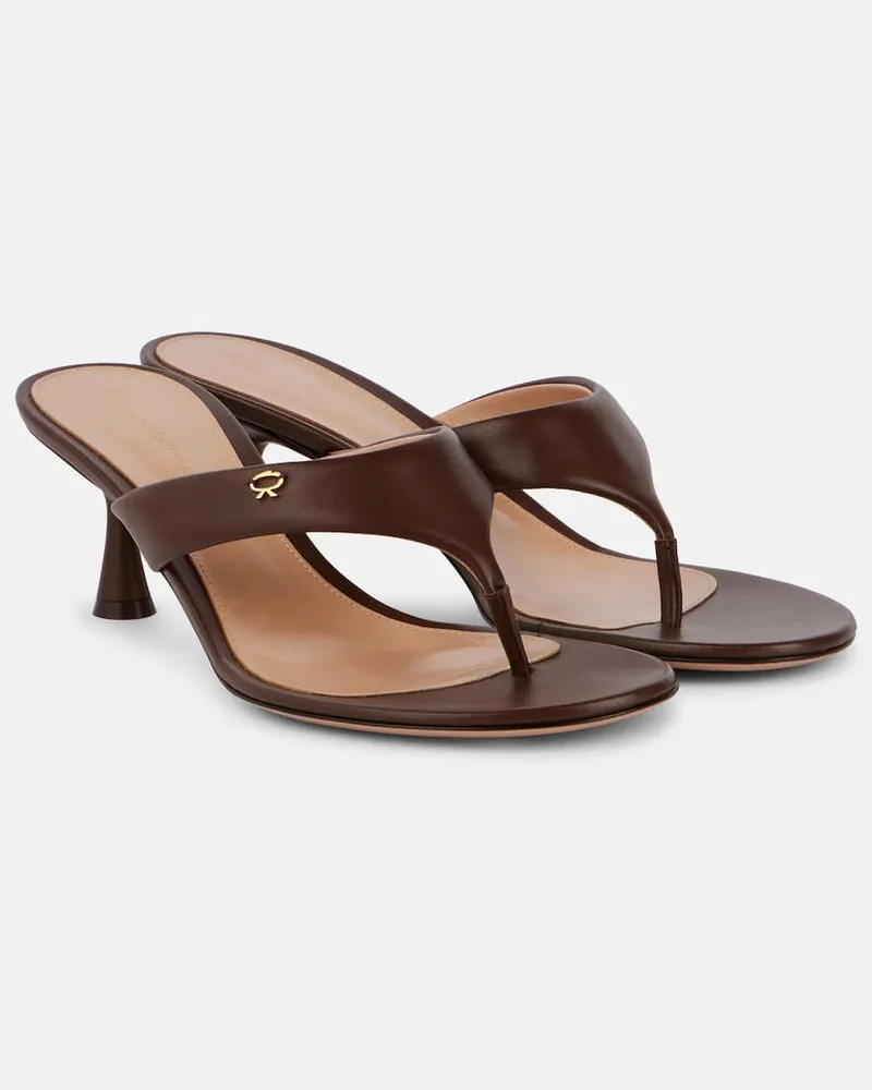 Gianvito Rossi Sandalen Ascent 55 aus Leder Braun