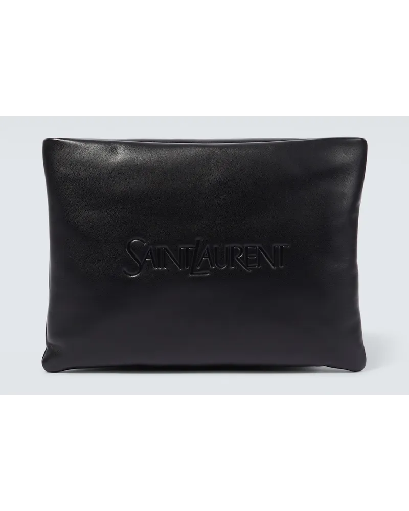 Saint Laurent Etui aus Leder Schwarz