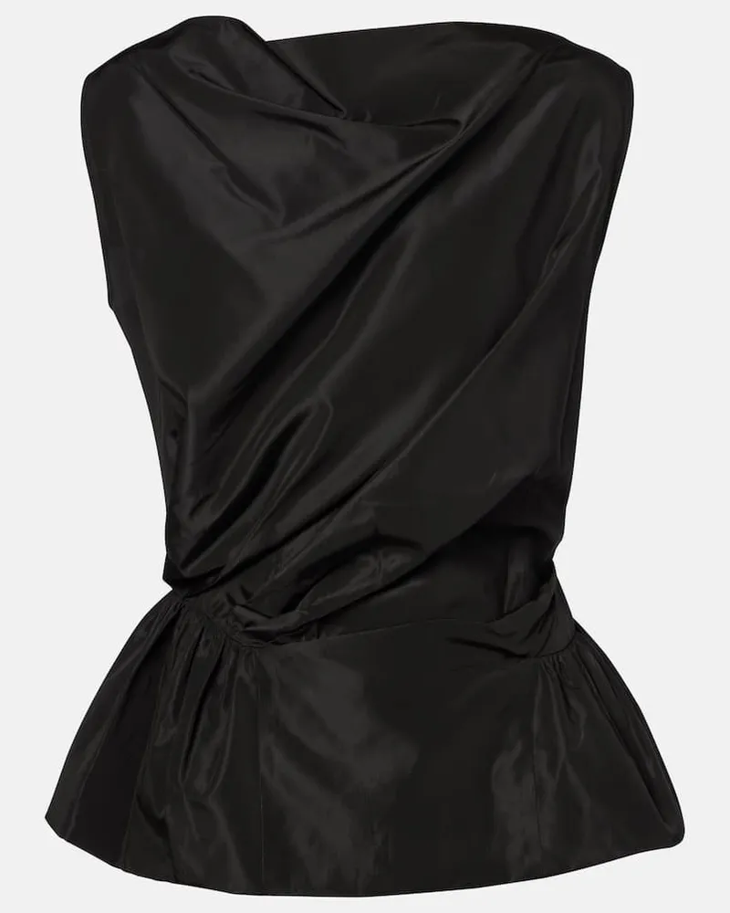 Simone Rocha Top aus Taft Schwarz