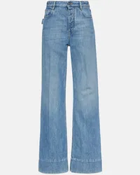 Bottega Veneta Mid-Rise Wide-Leg Jeans Blau