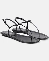 Prada Sandalen aus Lackleder Schwarz