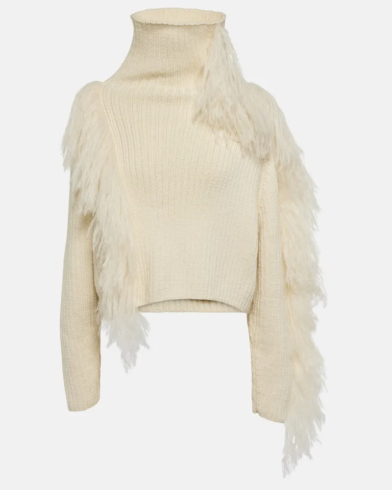 CORDOVA Pullover Ploma aus Wolle mit Shearling Weiß