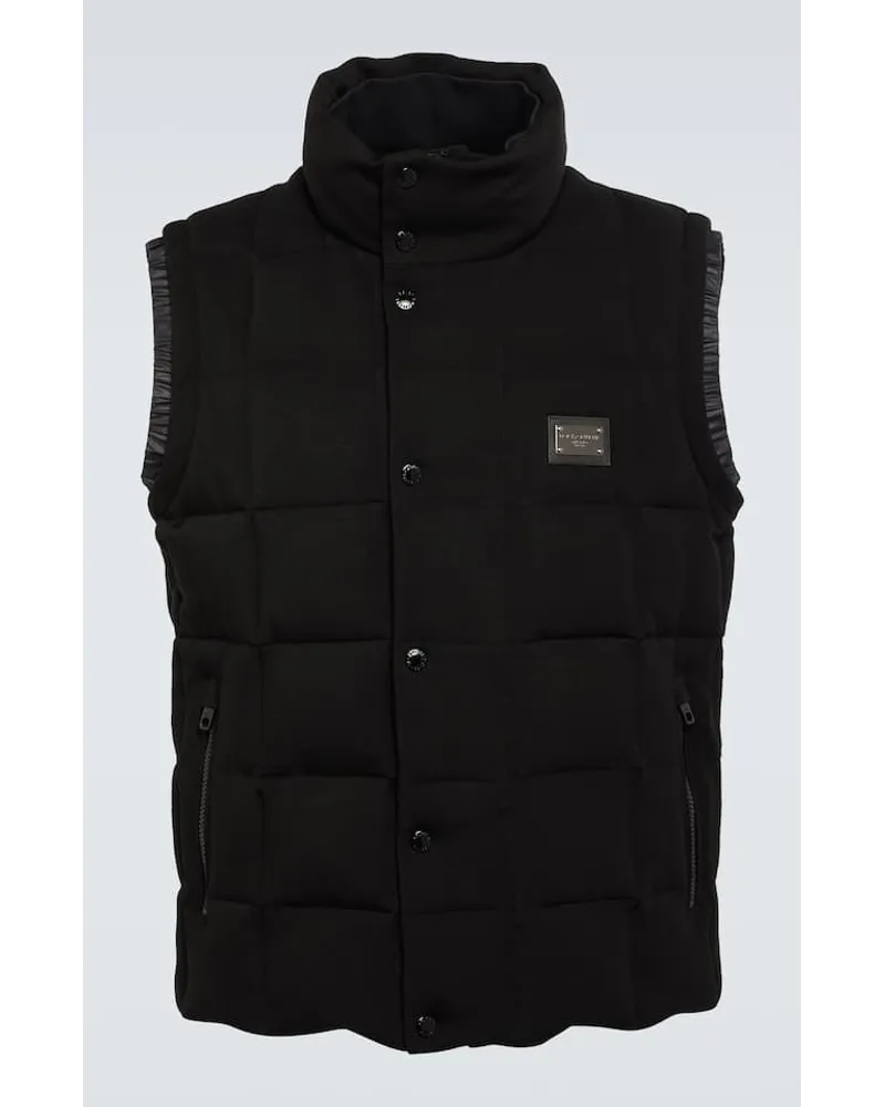 Dolce & Gabbana Wattierte Weste Schwarz