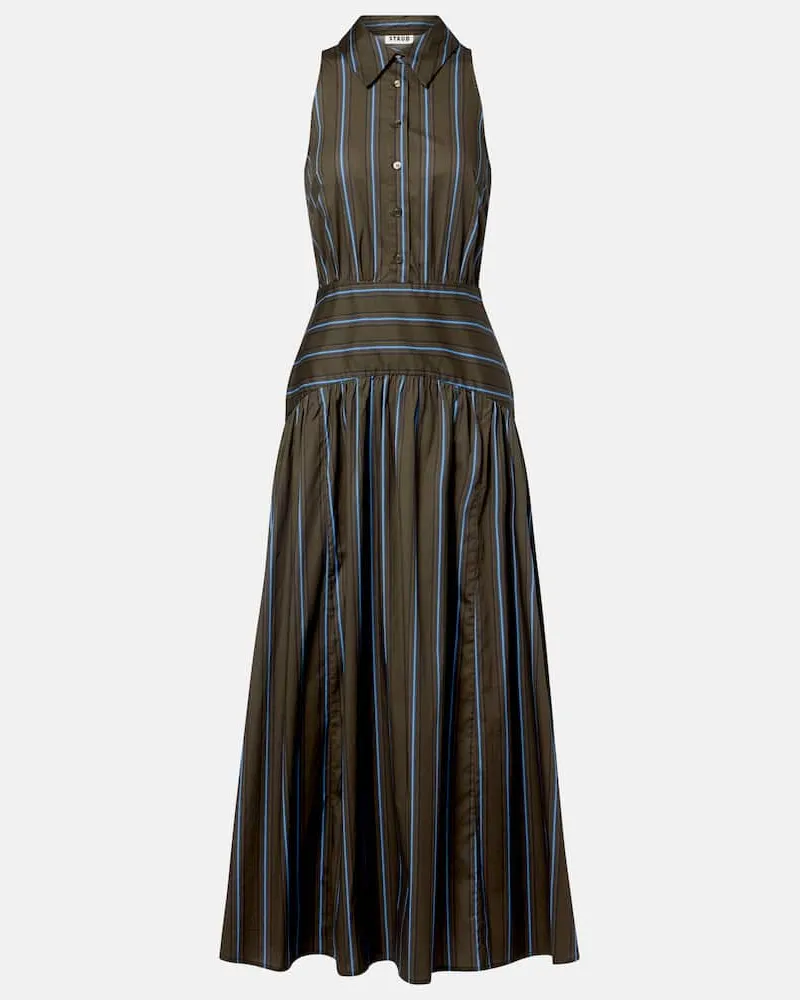 STAUD Midikleid Romy aus Baumwolle Multicolor