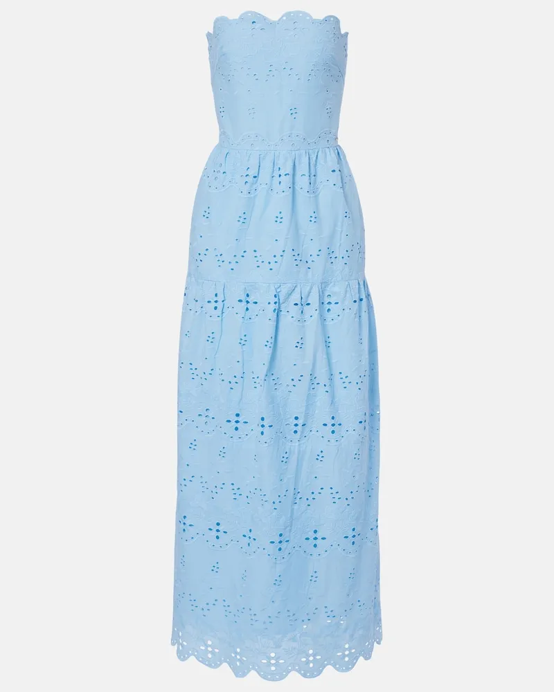Melissa Odabash Maxikleid Sophie aus Baumwolle Blau