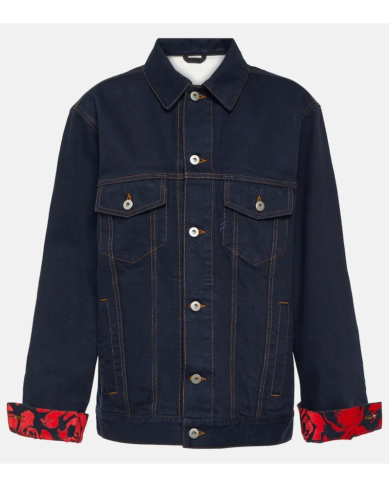 Burberry Oversize-Jeansjacke Blau