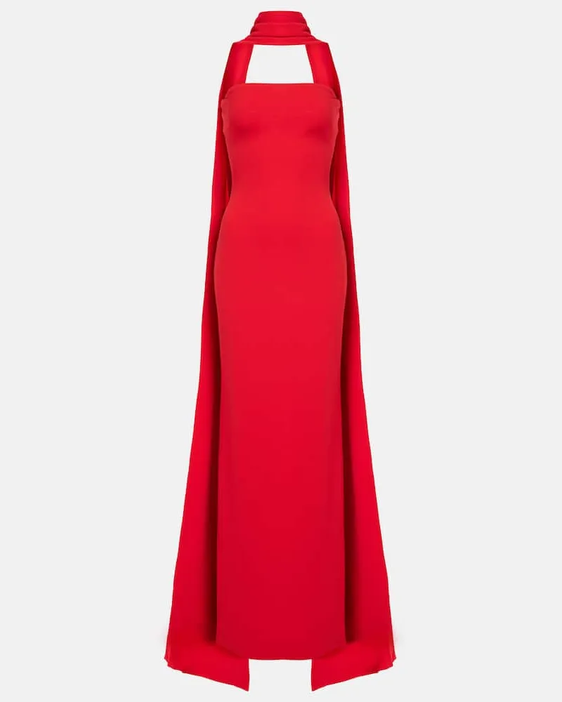 Solace London Robe Ainhoa aus Crêpe Rot