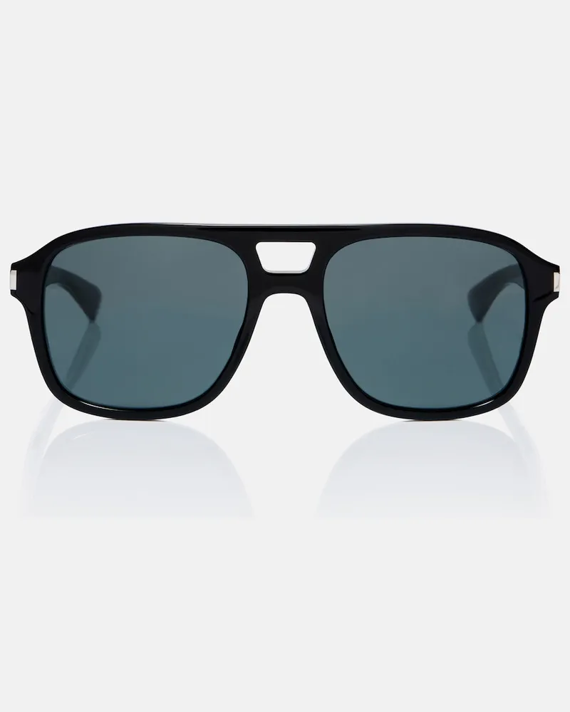 Saint Laurent Aviator-Sonnenbrille Corner Angle Schwarz