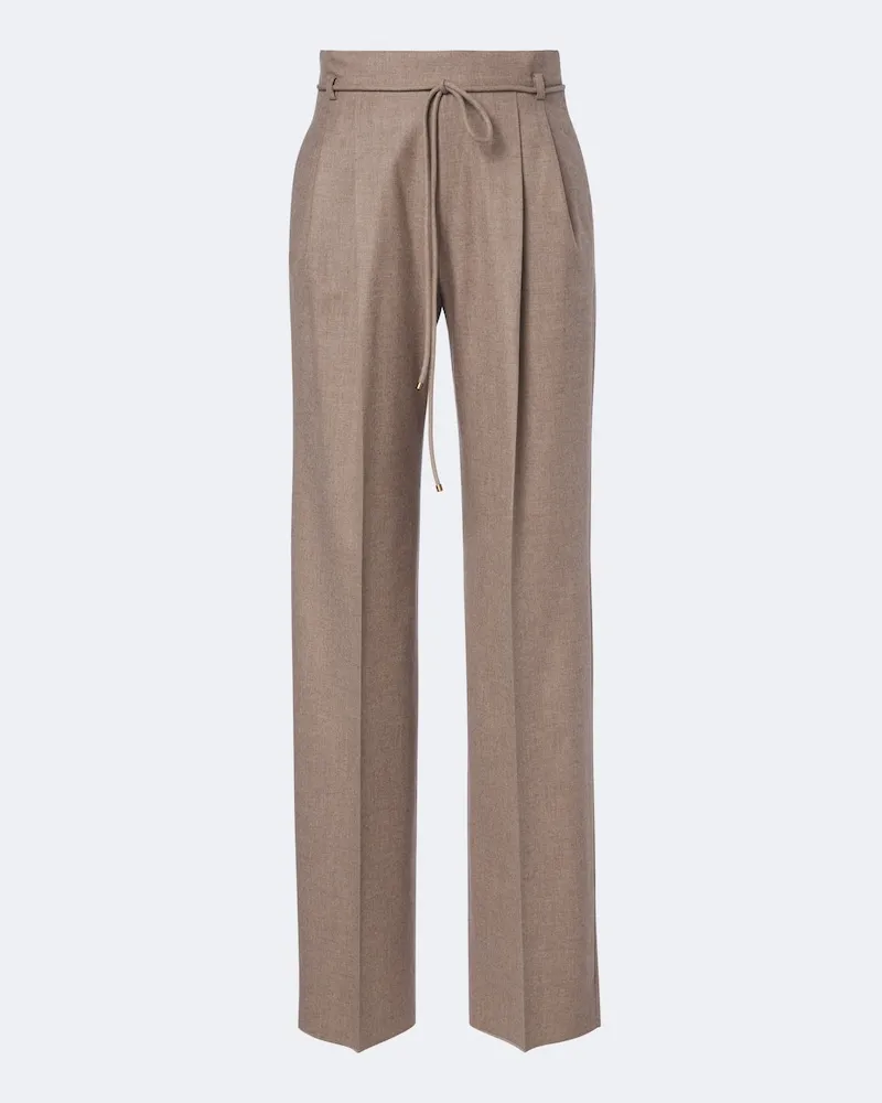 Max Mara Gerade Hose aus einem Kaschmirgemisch Braun
