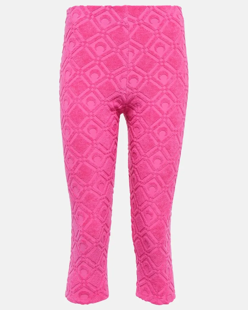 Marine Serre Leggings aus Jacquard Rosa