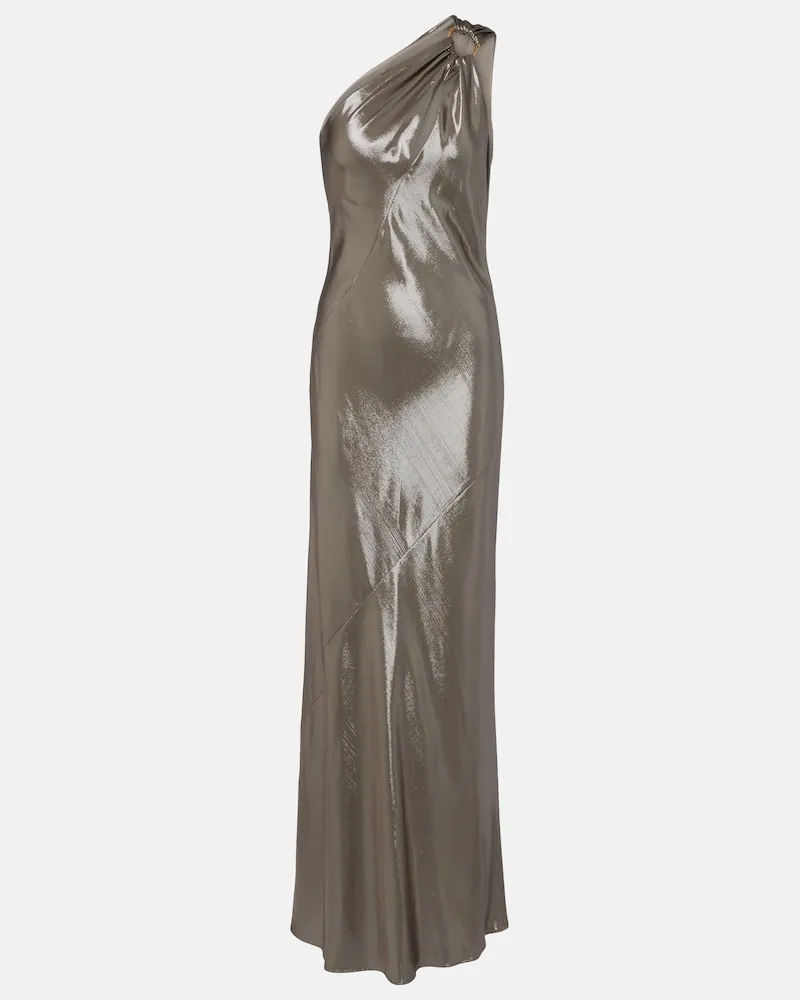 Max Mara Robe Odissea aus Lamé Silber