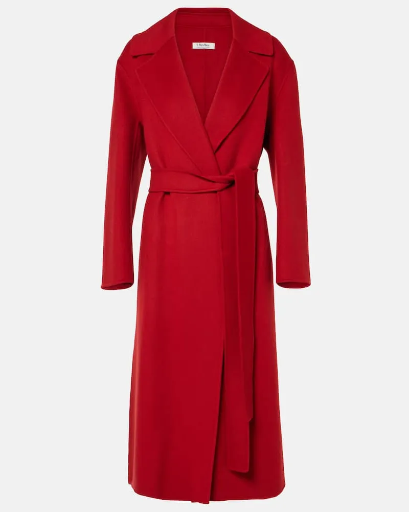Max Mara Mantel Livia aus Wolle Rot