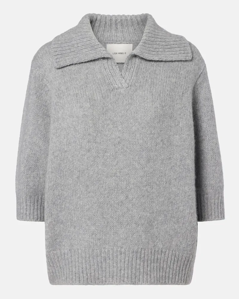 Lisa Yang Polopullover Lailai aus Kaschmir und Seide Grau