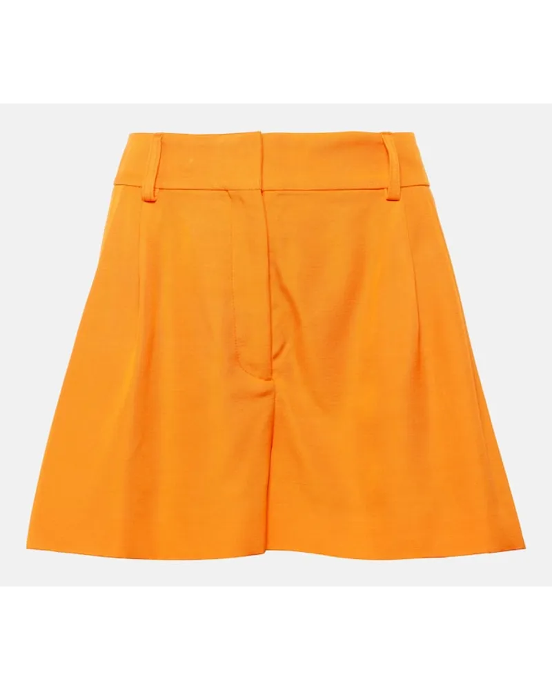 Stella McCartney High-Rise Shorts Orange