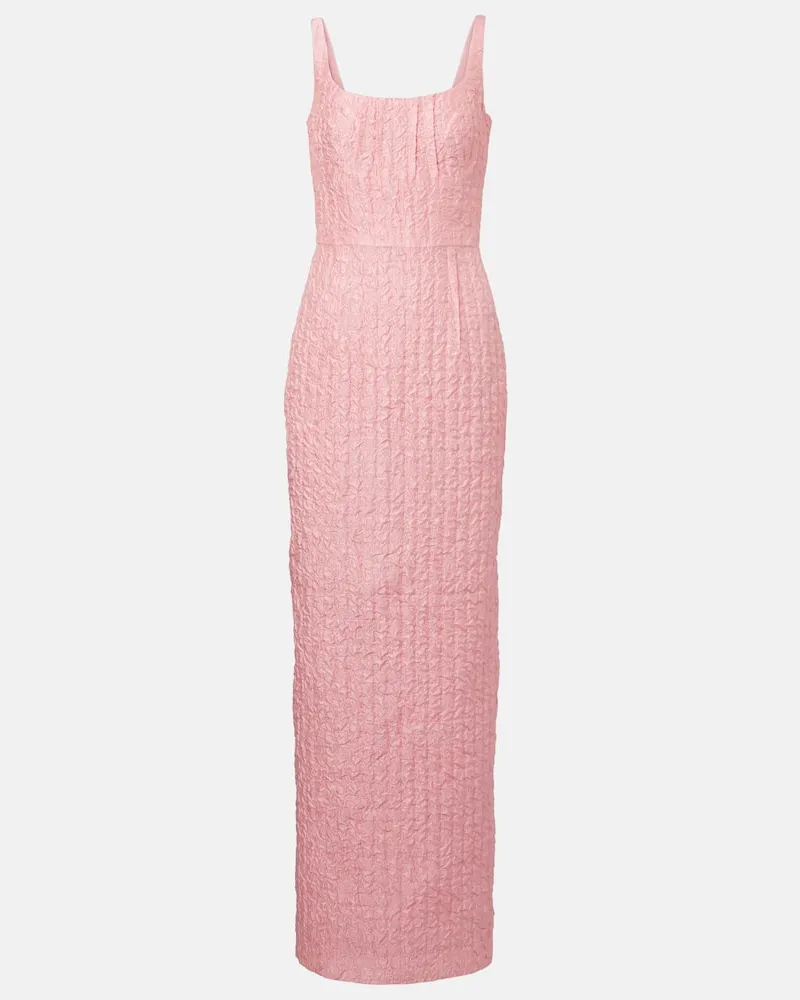 EMILIA WICKSTEAD Robe Sharon aus Seersucker Pink