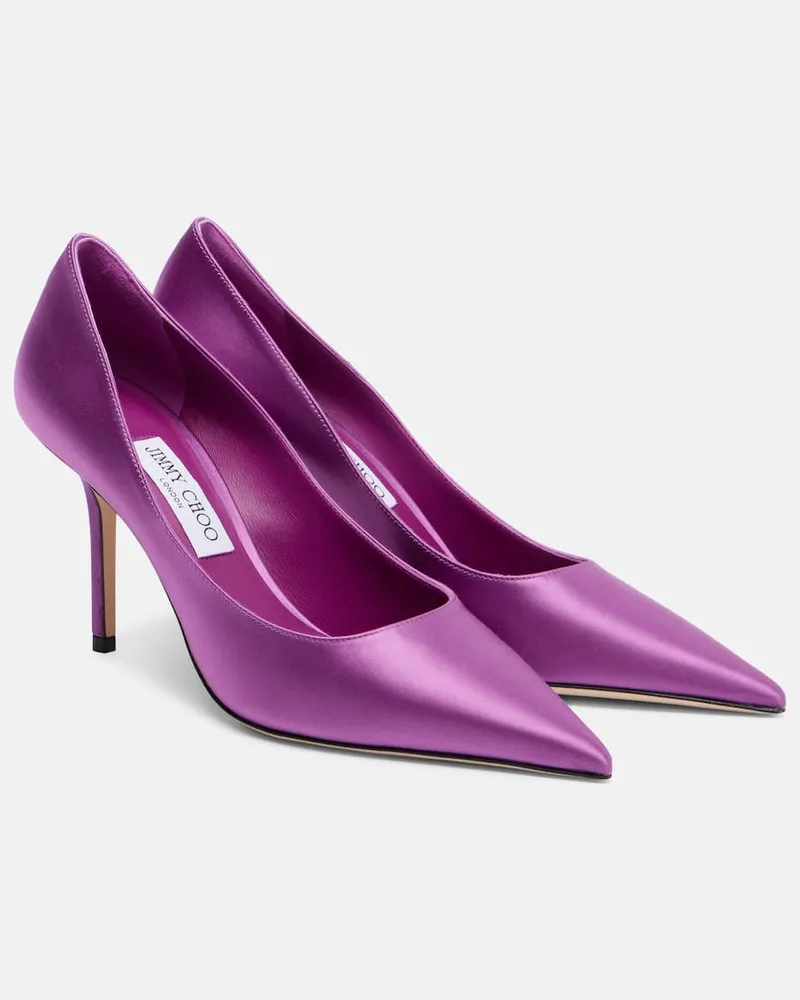 Jimmy Choo Pumps Love 85 aus Satin Violett