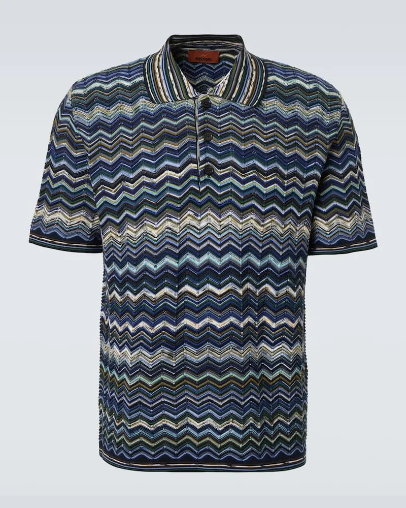 Missoni Polohemd aus Baumwolle Blau