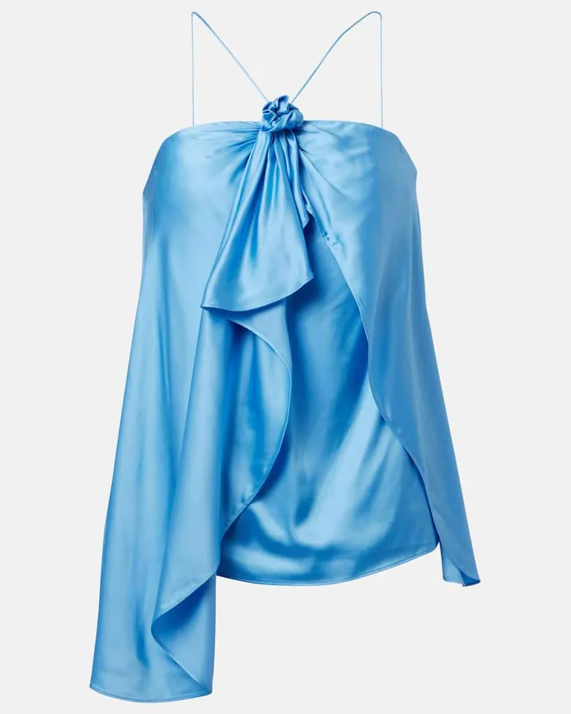 Acne Studios Top aus Satin Blau