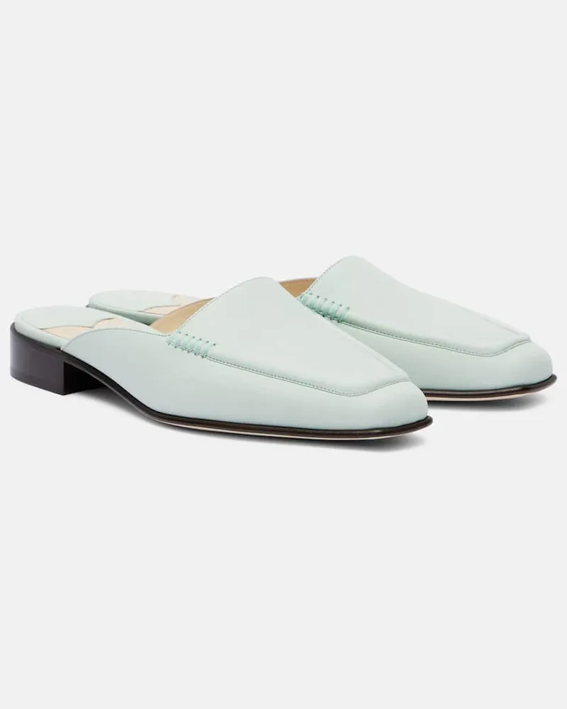 Jimmy Choo Slippers Archive Slide aus Leder Grün
