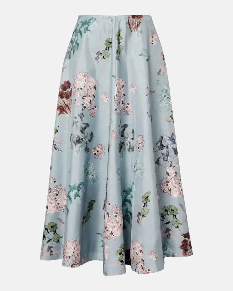 Altuzarra Midirock Varda aus Seide Blau