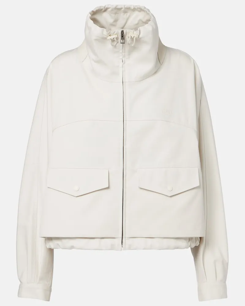 Loewe Jacke aus Baumwolle und Seide Weiß