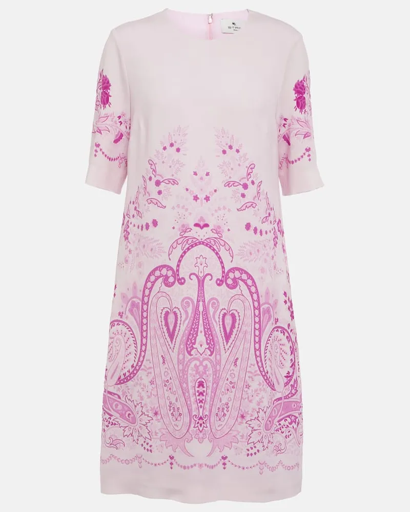 Etro Bedrucktes Minikleid Rosa