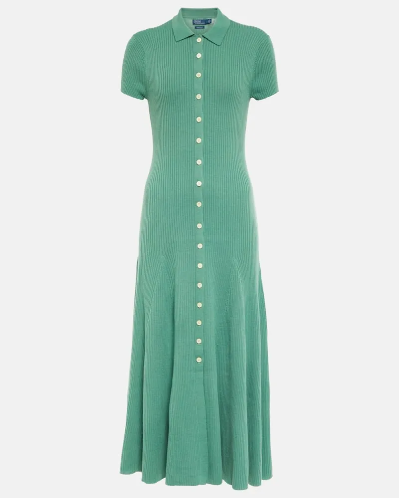 Ralph Lauren Maxikleid aus Wolle Grün