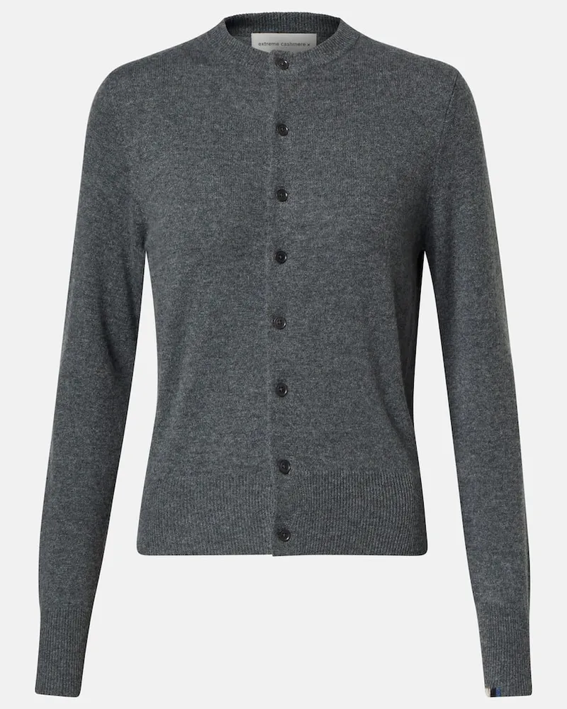 extreme cashmere Cardigan N°300 Little 2 aus Kaschmir Grau