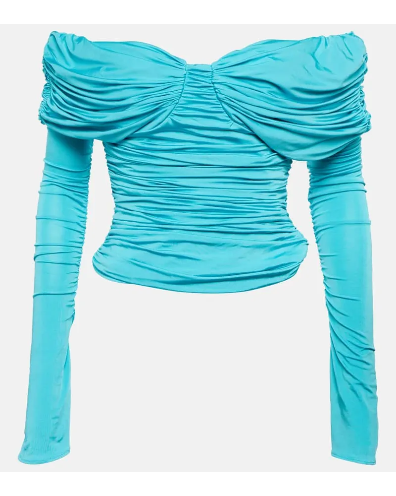 Giuseppe di Morabito Off-Shoulder-Top Blau