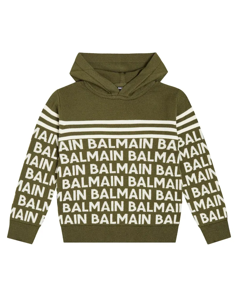 Balmain Hoodie aus einem Wollgemisch Multicolor