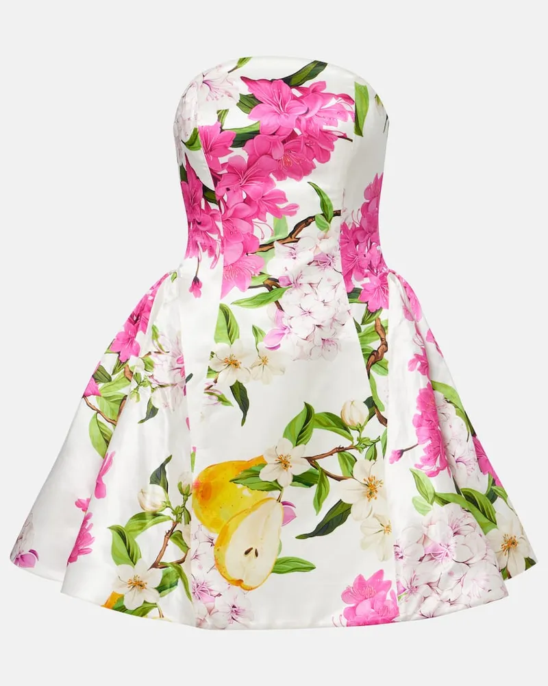 LEO LIN Minikleid Reese aus Leinen und Seide Weiß