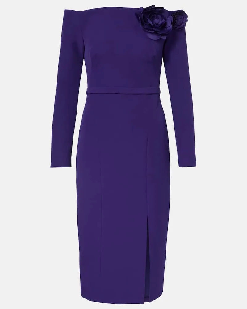 Safiyaa Midikleid Jay aus Crêpe Violett