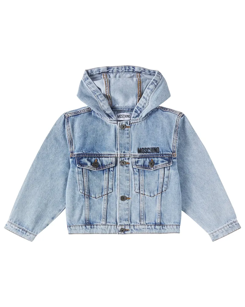 Moschino Jeansjacke Teddy Bear Blau