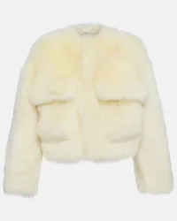 Bottega Veneta Cropped-Jacke aus Shearling Beige