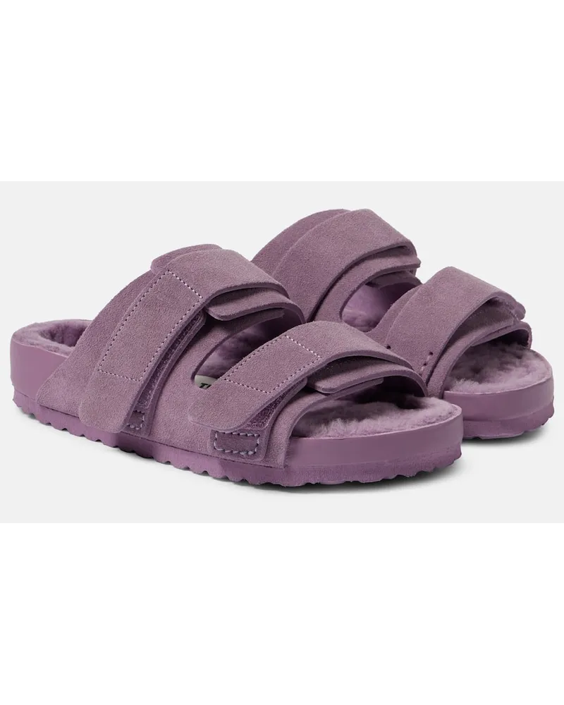 Birkenstock X Tekla Pantoletten Uji aus Veloursleder Lila