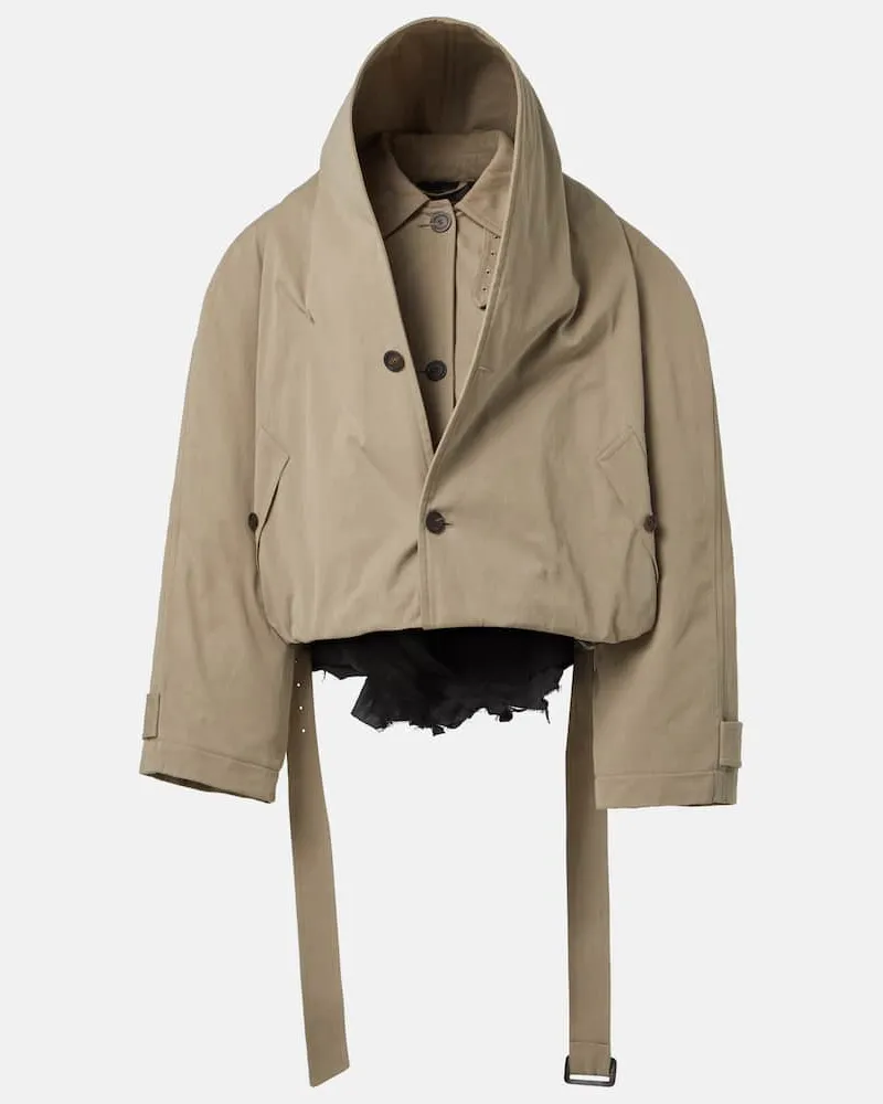 Balenciaga Trenchcoat aus Baumwoll-Twill Beige