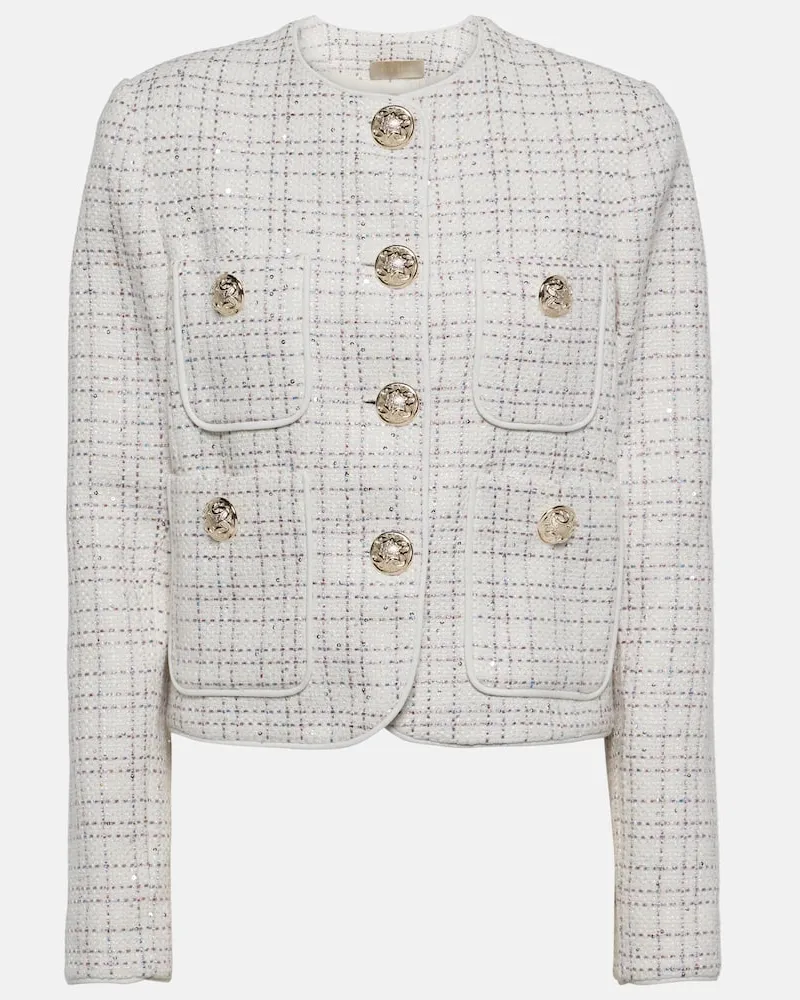 Elie Saab Verzierte Jacke aus Tweed Weiß