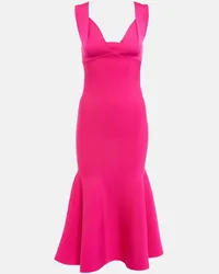 Roland Mouret Asymmetrisches Midikleid Pink