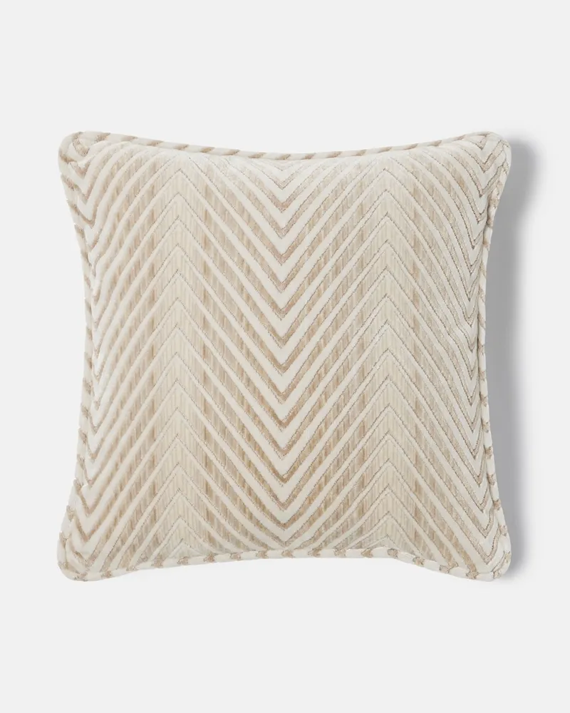 Missoni Kissen Ziggy aus Jacquard Weiß
