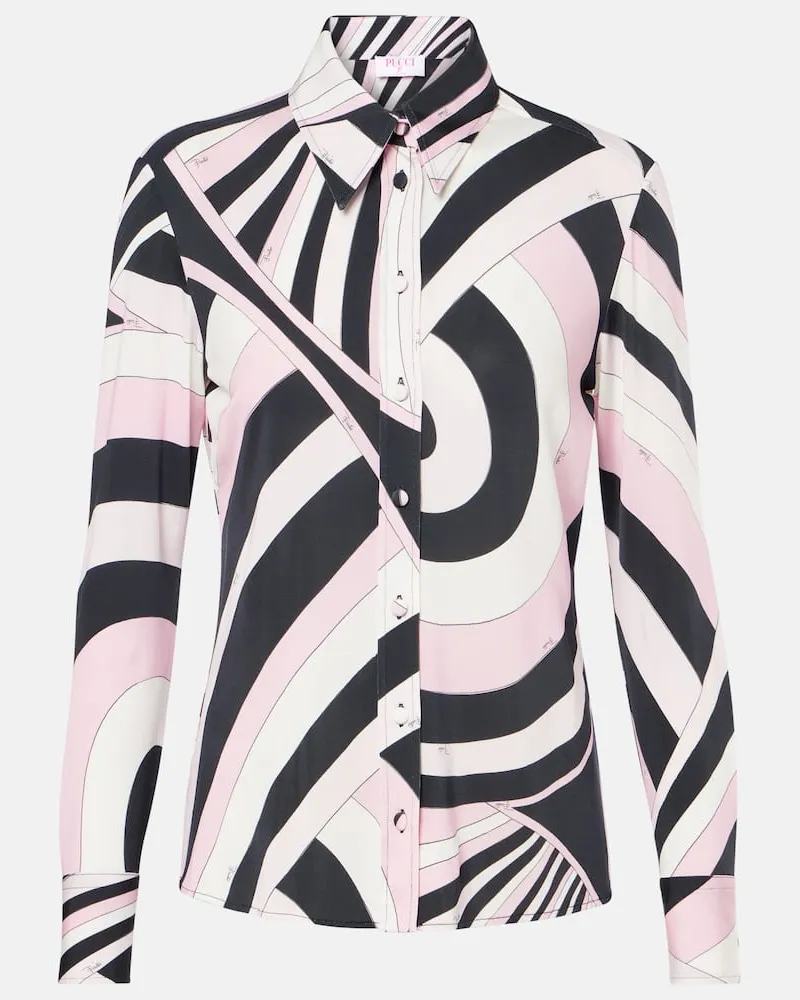 Emilio Pucci Bluse Iride aus Satin Multicolor