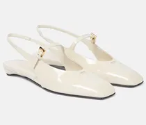 Slingback-Ballerinas aus Lackleder