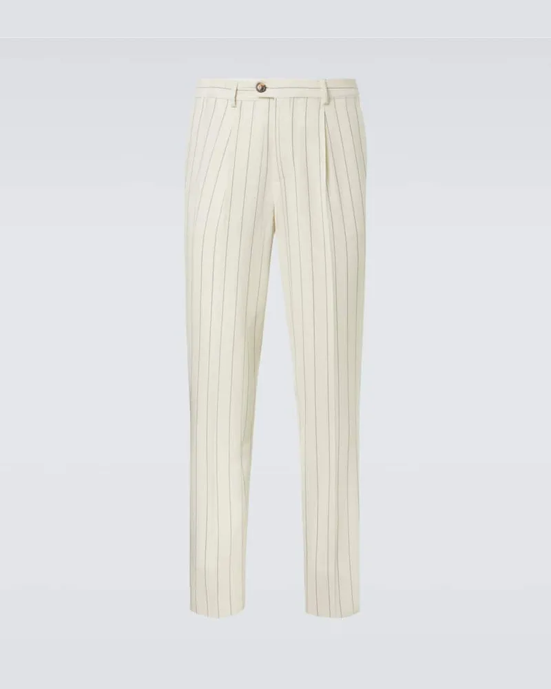 Brunello Cucinelli Hose aus Schurwolle Weiß