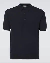 Dries van Noten Polohemd aus Wolle Blau