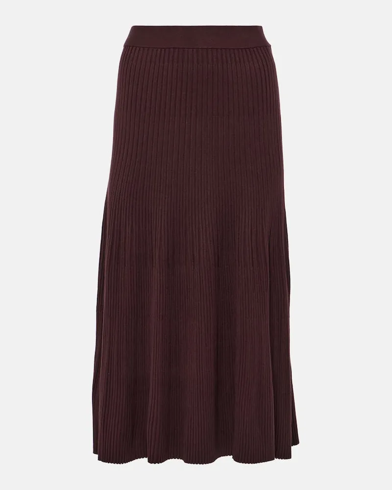 Altuzarra Midirock Ireene aus Rippstrick Burgunderrot