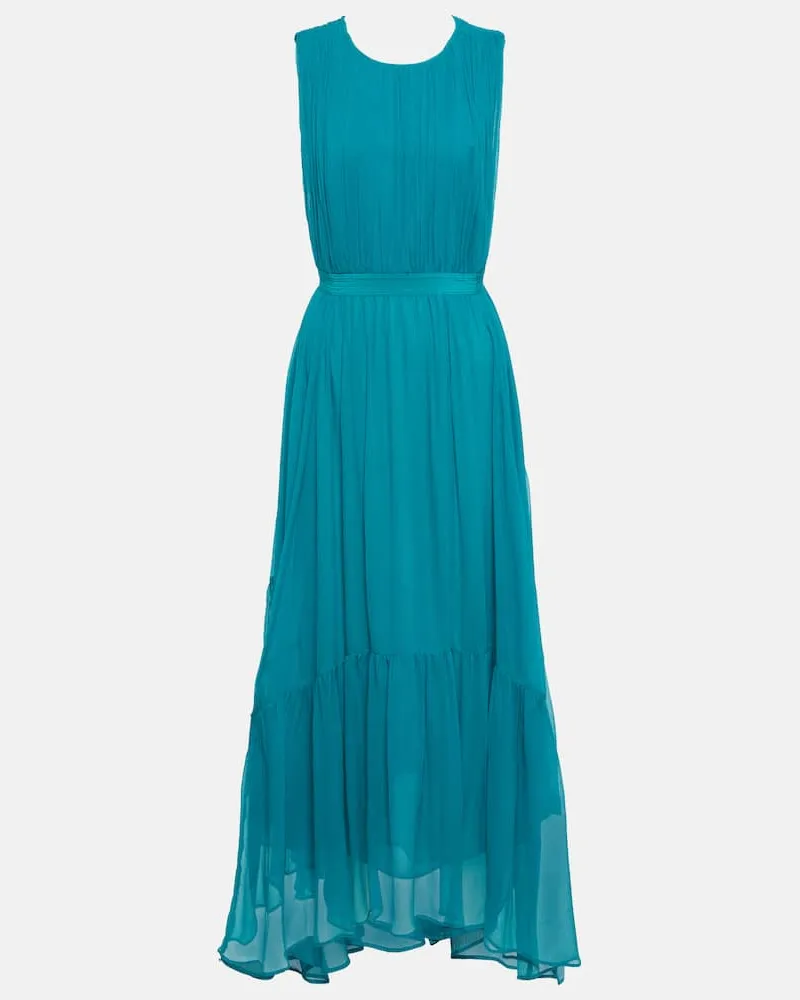 Ulla Johnson Midikleid Sarai aus Seidenchiffon Grün