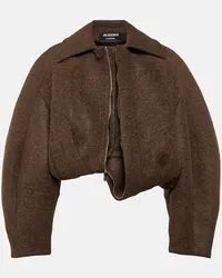 Jacquemus Jacke Le Manteau Feltro Braun