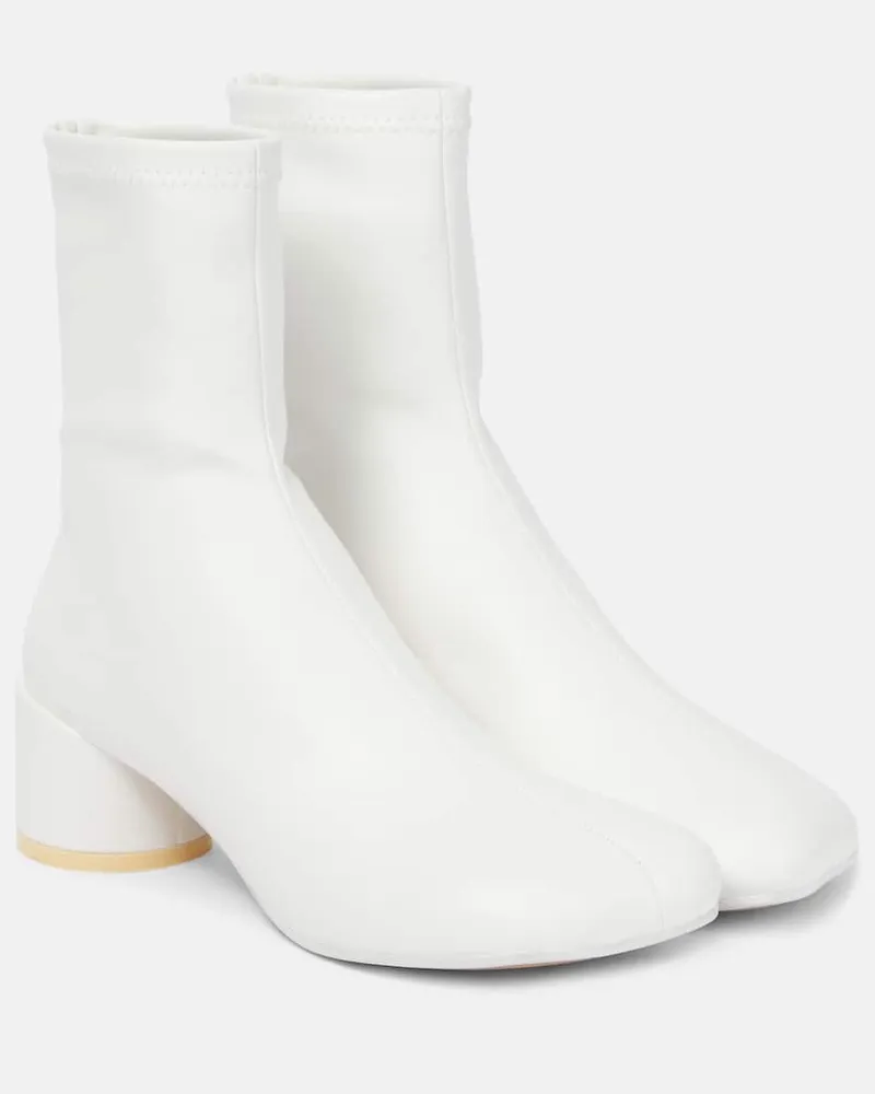 Maison Margiela Ankle Boots Anatomic aus Lederimitat Weiß